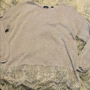 Daytrip Gray Lace Shirt